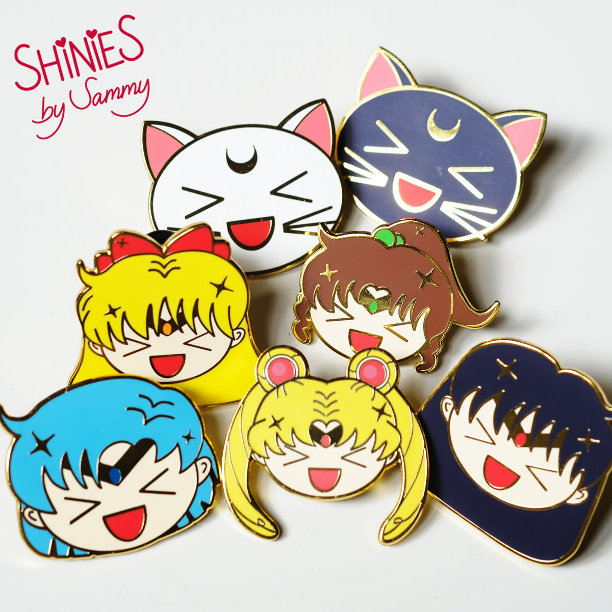Silly Magical Girls and Cats - Pins and Stickers