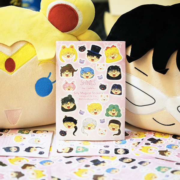 Silly Magical Girls and Cats - Pins and Stickers