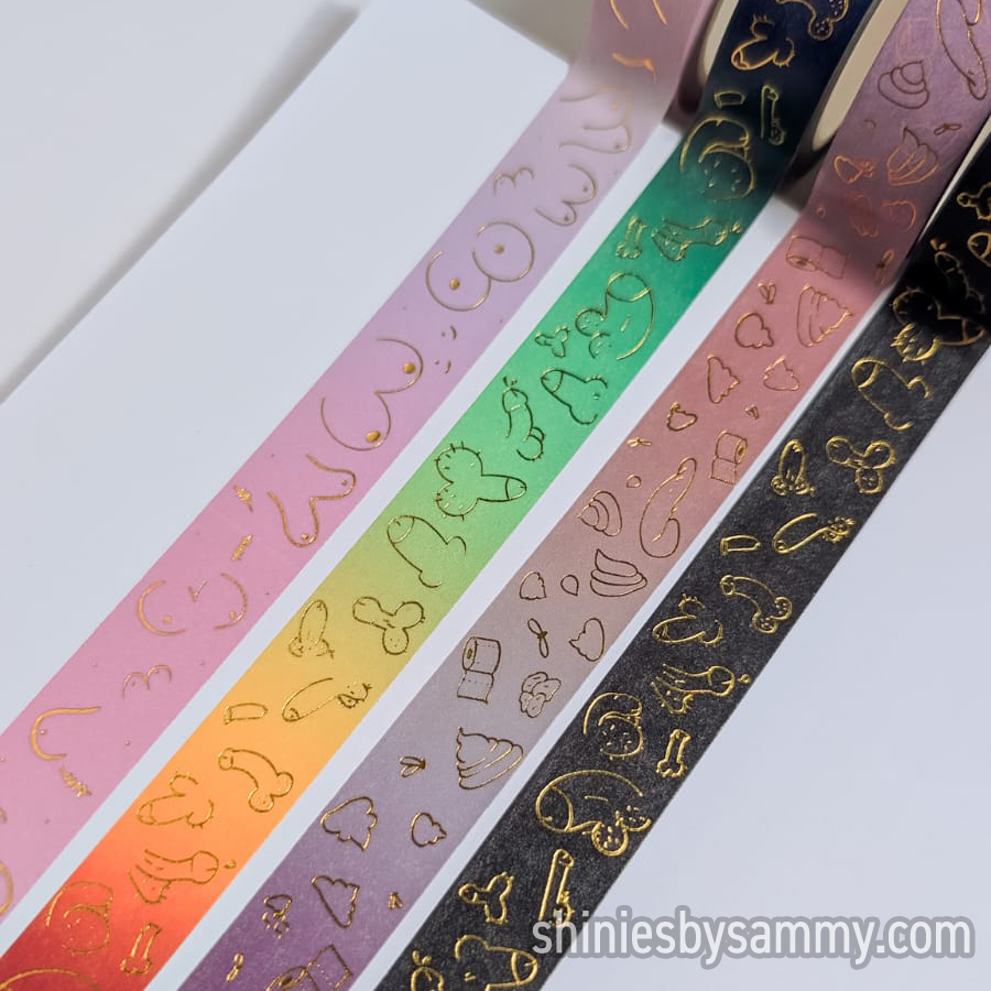Naughty Washi (Gold Foil)