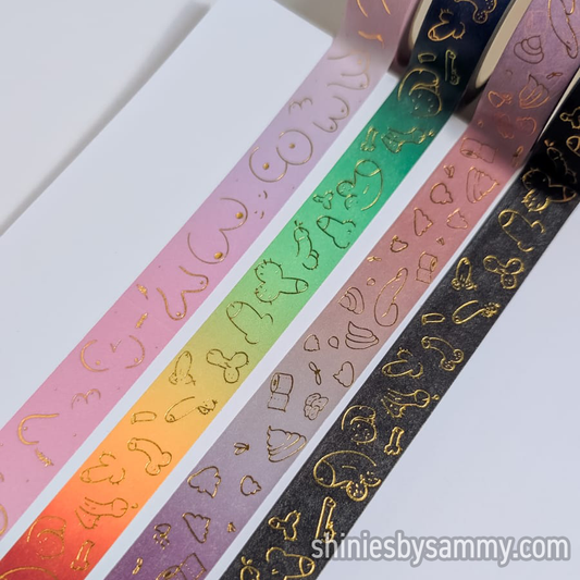 Naughty Washi (Gold Foil)
