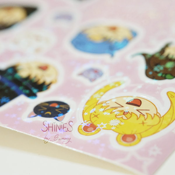 Silly Magical Girls and Cats - Pins and Stickers